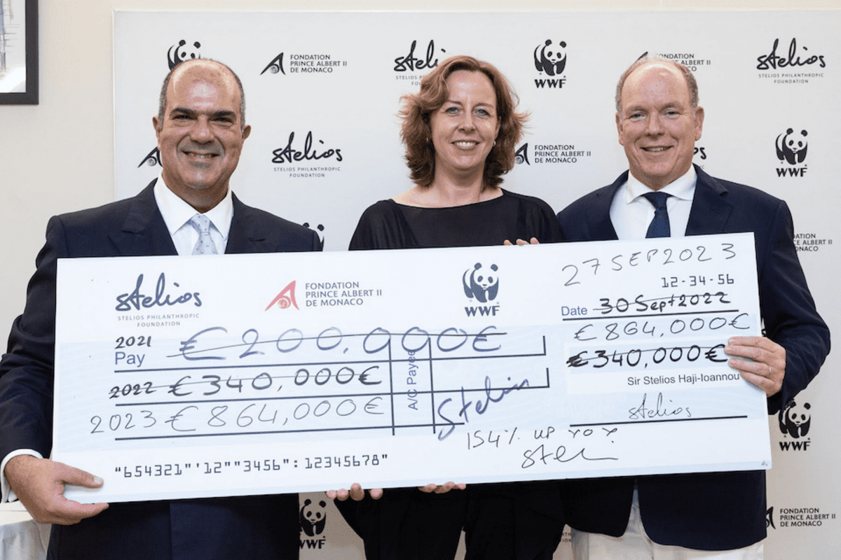 The Stelios Philanthropic Foundation, WWF and the Prince Albert II of Monaco Foundation raise 864,000 euros for the Pelagos Sanctuary